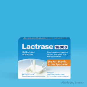 Lactrase 18000 Laktase Kapseln zur Einnahme bei Laktoseintoleranz