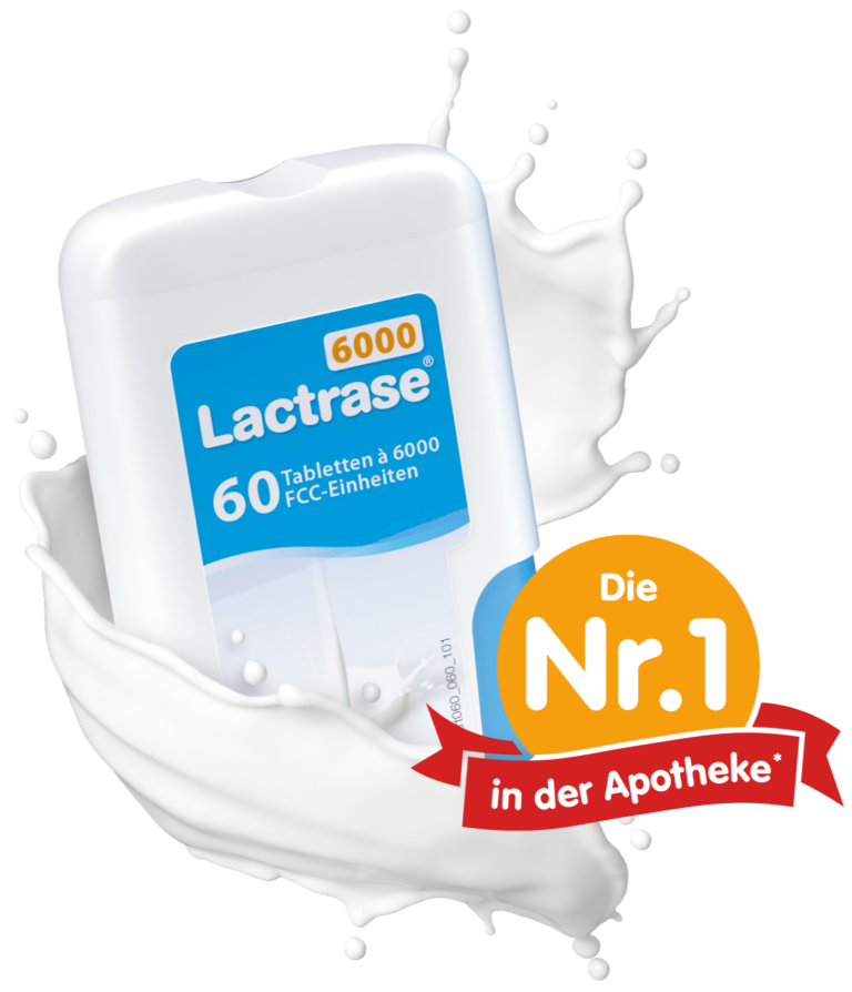 Lactrase 6000 Laktase Tabletten zur Einnahme bei Laktoseintoleranz